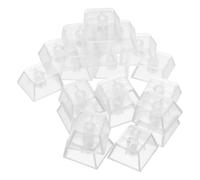 VILLCASE 20pcs Abs Keycaps for Mechanical Gaming Keyboard Sensitive Tactile Feedback and Quick Replacement, See-through Key Caps for Stunning Visual Effect in Office and Gaming