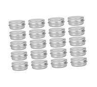 VILLCASE 20pcs Aluminum Cosmetic Jars Screw-Thread Cream Holders 60g Round Metal Storage Containers for Makeup Storage and Travel