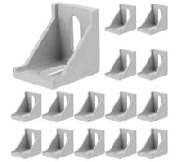 VILLCASE 20pcs Aluminum Extrusion Corner Brackets 2020 Series 90 Degree Angle L Bracket with 9mm Opening, Reliable Support for Heavy Duty Industrial and Scientific Applications