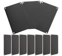 VILLCASE 20pcs Black Aluminium Rectangle Engraving Blanks Tags with 4 Holes for Easy Cleaning and Asset Tracking, Professional Metal Nameplates for DIY and Staff Uniforms, 10x5cm