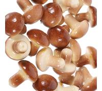 VILLCASE 20pcs Light-colored Mushroom Photo Props Set, Small Simulated Mushroom Models for Decorative Photography, Desktop and Multi-function Photo Studio Accessory