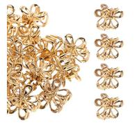 VILLCASE 20pcs Mini Gold Flower Hair Clips Lightweight Metal Claw Clips Gentle Hold for Women Daily Wear Weddings Special Occasions Stylish Hair Accessories