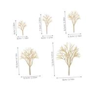 VILLCASE 20PCS Miniature Model Trees for Railway Scenery DIY Simulated Landscape Tree with Realistic Textures Mixed Height Miniature Branches for Dollhouse Train Railroad Architecture