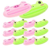 VILLCASE 20pcs Multipurpose Toothpaste Dispenser Tool with Cute Animal Design Labour-Saving and Compact Pp Toothpaste Squeezer for Facial Cleaner and Tubes Bathroom Accessory