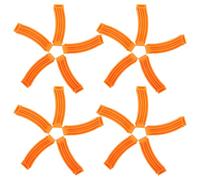 VILLCASE 20pcs Orange Hair Root Perm Rods Kit Hollow Plastic Small Curling Clamps for Fluffy Styling, Minimize Heat Damage, Easy to Use for Salon or Everyday Root Styling