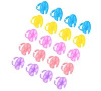 VILLCASE 20pcs Oval Plastic Mini Manicure Palette Nail Art Polish Holder Portable Easy Mixing Ring for Painting Crafts Nail Polish Mixing Accessory