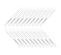 VILLCASE 20pcs Silicone Nail Art Powder Brushes Soft Multifunctional Applicators for Chrome Glitter Pigment Application White Tools for Use at Home or Nail Salons