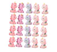 VILLCASE 20Pcs Soft Rubber Unicorn Keychain Set Cartoon Pendant for Purse and Backpack Decoration, Random Colors, Unicorn Accessories for and Women Random Color