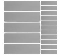 VILLCASE 20pcs Stainless Steel Engraving Blanks and Rectangle Name Plates, Silver Black, Sturdy Stamping Tags for DIY Craft, Office Identification Badges for Meetings and Events