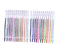 VILLCASE 24 PCS Rotating Crayons with Protective Cover Colors Paint Pastels for Easy to Use Twistable Drawing Pens for School Art Class Creative Childrens Coloring and Learning