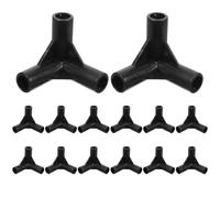 VILLCASE 24pcs Black Plastic Canopy Tent Fittings Impact Resistance and Easy to Install Pe Material Spare Parts for Constructing Canopy Tent Or Awning Accessories