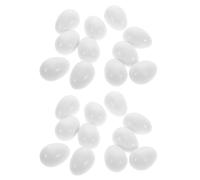 VILLCASE 24pcs Reusable Fake Bird Eggs for Parakeet Nesting Boxes Realistic Plastic Egg Design with Break-resistant Material and Lifelike Size for Interactive Exploration and Scientific