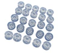 VILLCASE 25pcs 2.1cm Sturdy Hard Plastic Bobbins for Domestic Sewing Machines Simple Design Easy to Use Suitable for Sewing and Craft Projects