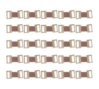 VILLCASE 25pcs Elastic Clips with Metal Fixation, Replacement Secure Fastener Clips for Compression Wraps, Light Brown Stretch Hook Straps for Emergency and Use