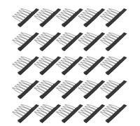 VILLCASE 25pcs Wig Combs Teeth Combs Hair Accessories 6-teeth Design Easy to Sew Fastening Hats for Professional and Personal Use with Wig Caps