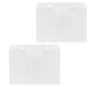 VILLCASE 2pcs A4 Horizontal Acrylic Wall Mount Document Holder, Office Wall File Organizer Rack for Flyers, Literature, Pamphlets, Menus Display