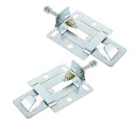 VILLCASE 2pcs Adjustable Range Hood Hanging Bracket, Stainless Steel Cooker Hood Fixing Plate, Wall Mounted Telescopic Support, Easy Install Kitchen Accessory