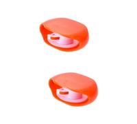 VILLCASE 2pcs Automatic Roll Up Data Cable Organizer for Earphones and Chargers Durable Cord Winder Box Portable Multi Function Storage for Wired Headphones and Charging Cables Orange