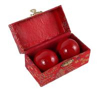 VILLCASE 2pcs Baoding Balls Hand and Wrist Strengthening Tools Enamel Hand Massage Balls for Rehabilitation and Portable Use at Home Or Work, Finger Exercise and Stress Therapy