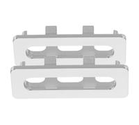 VILLCASE 2pcs Basin Overflow Cover Plastic Rectangle Sink Overflow Rings Easy Installation and Universal Fit Elegant Silver Design for Wash Basin Hole