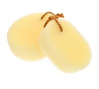 VILLCASE 2pcs Bath Shower Scrubber Sponge Set for Body Exfoliating and Skin Cleaning, Oval and Water Drop Shapes, Soft Bathroom Bathing Sponges for Daily Use