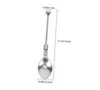 VILLCASE 2pcs Beadable Stainless Steel Tea Spoons DIY Tableware Set Ergonomic Handle Stainless Steel Zinc Alloy for Daily Use and Elegant Tea Parties