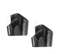 VILLCASE 2pcs Black Pu Makeup Mixing Tray and Comfortable Fit Gloves for Foundation and Concealer Blending, Multifunctional Cosmetic Palettes for Makeup Application and Skincare Routines