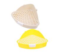 VILLCASE 2pcs Bunny Litter Box Hamster Potty Easy to Clean Detachable Design High Grade Plastic Small Animal Training Toilet for Hamsters and Rabbits