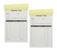 VILLCASE 2Pcs Business Invoice Receipt Book with Carbonless Duplicate Order Forms and Cardboard Backing 14X21Cm, 100 Sheets Per Book, Suitable for Small Business Financial Records and