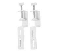 VILLCASE 2pcs C Clamp Pegboard Storage Accessories Carbon Steel Metal-Painted Versatile Design Stable and Reliable White Brackets for Workshops and Homes