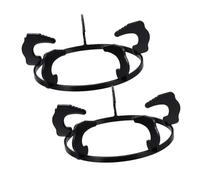 VILLCASE 2pcs Cast Iron Gas Stove Rack Stove Cookware Ring Kitchen Gas Hob Pan Support Replacement Parts Black Sturdy and Easy to Detach for Household Use