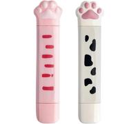 VILLCASE 2pcs Cat Correction Tape Lovely Students Correction Tapes Portable Wipeout for School Supplies