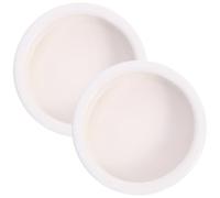 VILLCASE 2pcs Ceramic Reptile Bowls for Holding Water and Food, White Anti-escape Feeding Dishes Suitable for Snakes and Geckos in Keeping Reptiles