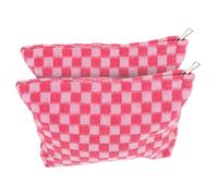 VILLCASE 2pcs Checkered Makeup Bag Travel Pouches Zippered Storage Bags Cosmetics Women Makeup Pouch for Period Tampon Holder Feminine