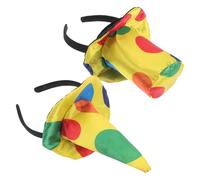 VILLCASE 2pcs Clown Hairbands Headband Set with Comfortable Cloth and Plastic Material, Unique Design for Performances and Company Events, Versatile Halloween Circus Costume Accessories