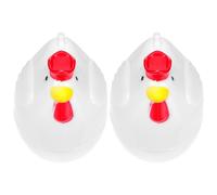 VILLCASE 2Pcs Creative Chick-shaped Steam Egg Cups for Microwave Oven Heat-resistant Poached Egg Makers Safe and Clean Steam Containers for Quick Breakfast Cooking