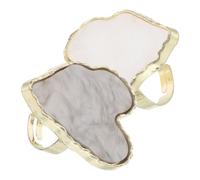 VILLCASE 2pcs DIY Nail Mixing Tools Resin Heart Shape Color Mixing Plates with Shell Marble Texture, Easy to Clean Nail Art Palette for On-the-go Services and Studio Use