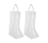 VILLCASE 2pcs Dustproof Shoe Covers Plastic Boot Bags Zipper Handle Boot Shoe Bag for Travel Storage Protecting Tall Cowboy Sneakers from Dust and Scratches