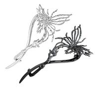 VILLCASE 2pcs Elegant Butterflies Hair Clips for Women Metal Hair Accessories Reliable and Beautiful Bun Holder Clips Suitable for Banquets and School