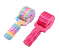 VILLCASE 2pcs Embossed Texture Paint Roller for Crafts with Plastic Material and Precise Application, Portable Creation Tool for Painting and Studio Use, Wall Texture Roller for Creative