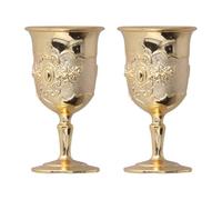 VILLCASE 2pcs European Style Wine Goblets Metal Goblet Set Decorative Effect Lightweight Design for Storing Wine and Other Beverages at Home or Parties