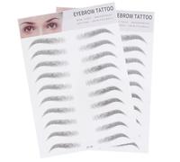 VILLCASE 2pcs Eyebrow Stickers Imitation Artificial Eyebrow Hair-like Transfer Stickers Paper Material Easy to Use No Time for Beginners Type 8