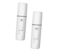 VILLCASE 2pcs Facial Steamer Professional Beauty Mist Sprayer for Women 20ml Capacity and 550mah Rechargeable Battery, Abs Material, for Bedroom and Yoga Relaxation