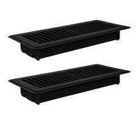 VILLCASE 2pcs Floor Register Vent Covers for Home and Office, 4x10 Inch Iron Air Vents with Optimal Airflow Regulation and Warping Resistance, Sleek Modern Decorative Walkable Grille Covers