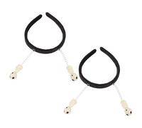 VILLCASE 2pcs Glow-in-the-dark Extraterrestrial Headband Funny Wacky Costume Accessory Plastic Antenna Design for Halloween or Birthday Party Lightweight Party Headwear for Adults Girls