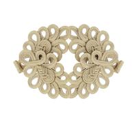 VILLCASE 2pcs Golden Chinese Knot Frog Buttons for Coats and Cheongsams, Polyester Material with Elegant Vintage Aesthetic, Decorative Solution for DIY Sewing and Crafting Projects