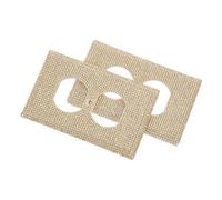 VILLCASE 2pcs Golden Rhinestone Wall Plate Socket Covers, Decorative Electrical Outlet Covers for Home Safety, Stylish Plug-in Faceplates with Shiny Crystal Design