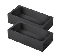 VILLCASE 2pcs Graphite Ingot Mold for Metal Casting with Efficient Heat Distribution and Chemical Stability, Rectangular Shape Suitable for Gold and Metal Smelting in Laboratories