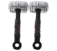VILLCASE 2pcs Halloween Pirate Hammer Props Lightweight Plastic Cosplay Costume Accessories with Realistic Pirate Design, Easy to Clean for Halloween Party and Costume Party
