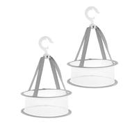 VILLCASE 2pcs Hanging Mesh Drying Rack for Travel with Ventilated Cloth Design, Easy to Hang and Dry Socks, Underwear, Makeup Sponges and Brushes